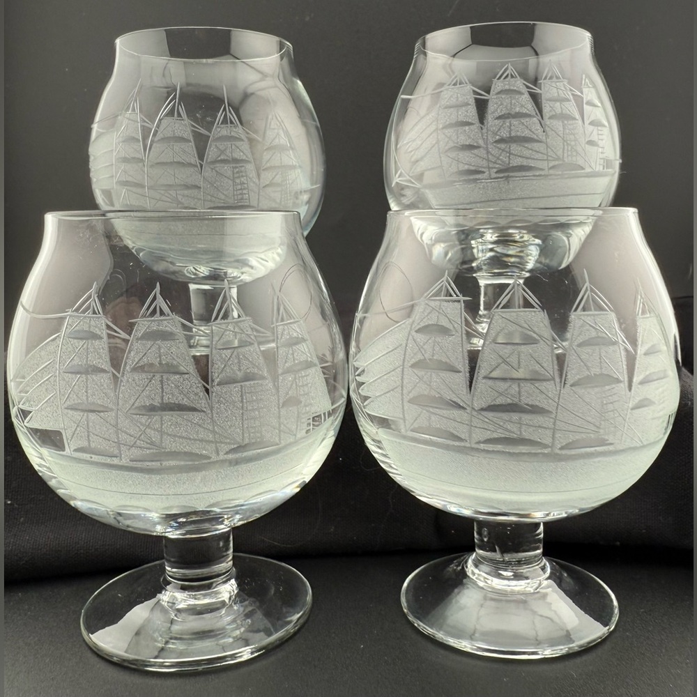 4 Javit “Clipper Collection” 6oz snifters / brandy glasses.